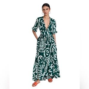 NWT Busayo Torri Printed Cotton Maxi Dress Spring‎ Summer